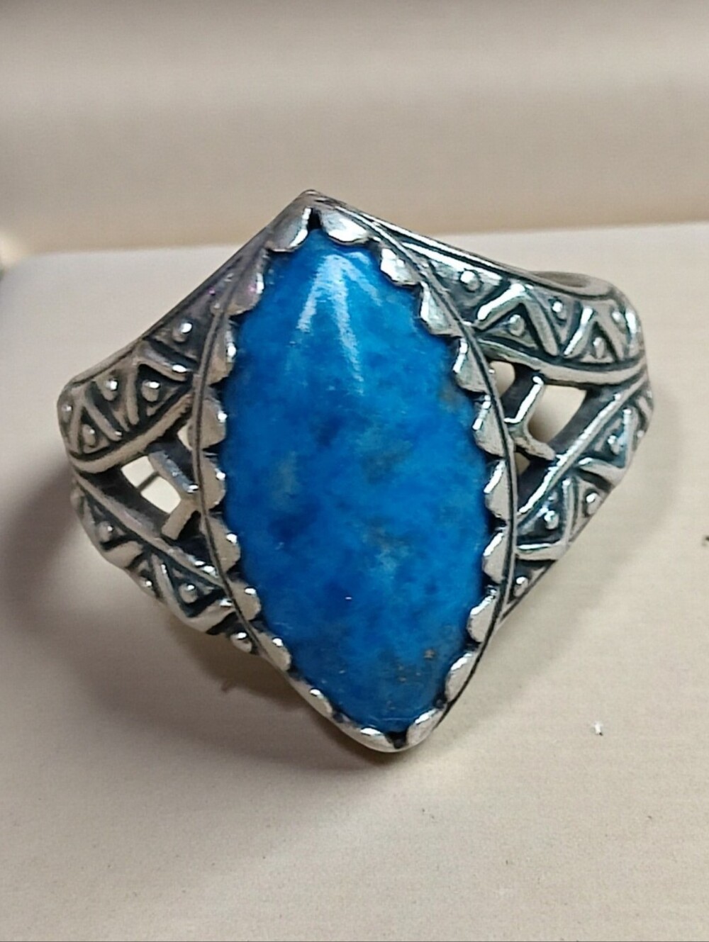 Vintage Sterling Carolyn Pollack  Lapis Lazuli Ring